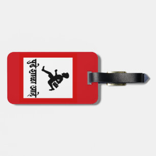 Étiquette À Bagage Enfants croisant, poteau de signalisation, Inde