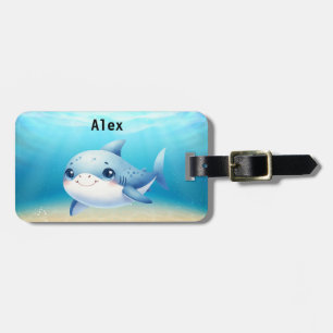 Étiquette À Bagage Enfants personnalisés bébé requin