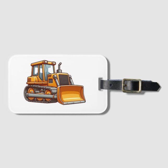 Étiquette À Bagage Engin de chantier/bulldozer (Devant Horizontal)