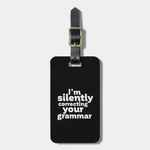 Étiquette À Bagage Enseignant anglais drôle corrigeant silencieusemen