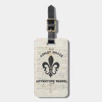 Ephémère vintage Fleur De Lis Personnalisée