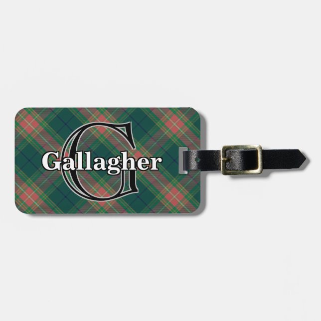 Étiquette À Bagage Epic Ireland Clan Gallagher Tartan (Devant horizontal)