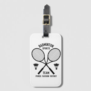 Étiquette À Bagage Équipe de badminton