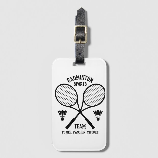 Étiquette À Bagage Équipe de badminton (Devant Vertical)
