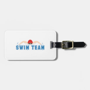 Étiquette À Bagage Équipe de natation