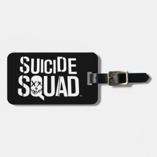 Étiquette À Bagage Équipe de suicide   Logo blanc