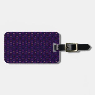 Étiquette À Bagage Équipe sportive violette et orange School Spirit