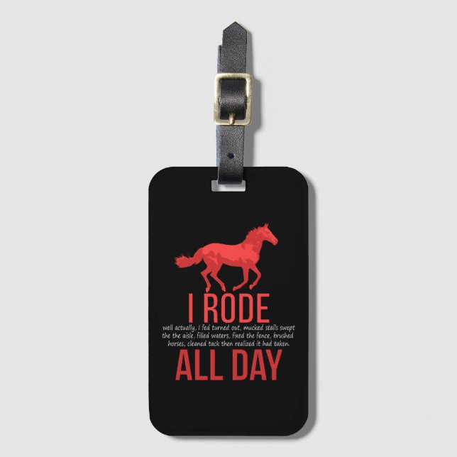 Étiquette À Bagage Équitation - Cadeau de randonnée à cheval (Devant Vertical)