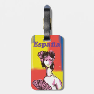 Étiquette À Bagage Espagne, affiche de vacances espagnole.