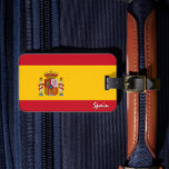 Étiquette À Bagage Espagne Balises de bagage, drapeau patriotique esp<br><div class="desc">Balise bagage : drapeau espagnol & valise de vacances Espagne,  étiquettes bagages - amour mon pays,  voyage,  patriotes nationaux / fans de sports</div>