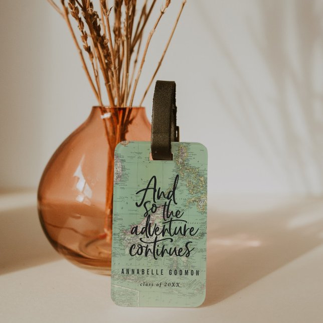 Étiquette À Bagage Et donc l'aventure continue (Créateur téléchargé)