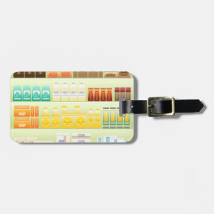 Étiquette À Bagage étagère de supermarché café grains de thé