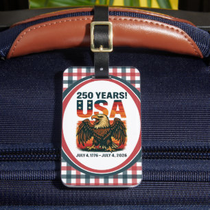 Étiquette À Bagage États-Unis 250 ans – Aigle chauve patriotique 4 ju