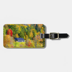 Étiquette À Bagage États-Unis, Vermont. Feuillage d'automne le long d
