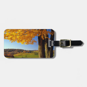 Étiquette À Bagage États-Unis, Vermont. Paysage agricole près de Sout