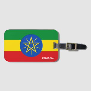 Étiquette À Bagage Ethiopie Nationale Drapeau Patriotique