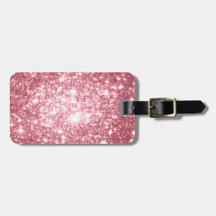 Étiquette À Bagage Étincelle rose