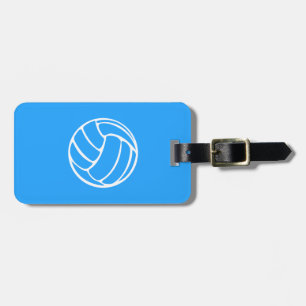 Étiquette À Bagage Étiquette bleue de bagage de volleyball