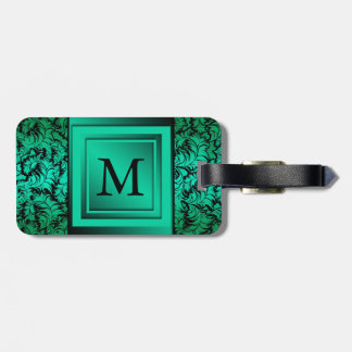 Étiquette À Bagage Étiquette bleue de sac de bagage du monogramme M