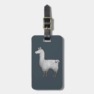 Étiquette À Bagage Étiquette concrète de bagage de lama