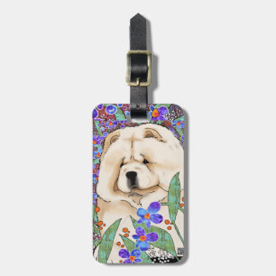 Étiquette À Bagage Étiquette CRÈME de bagage de bouffe de batik