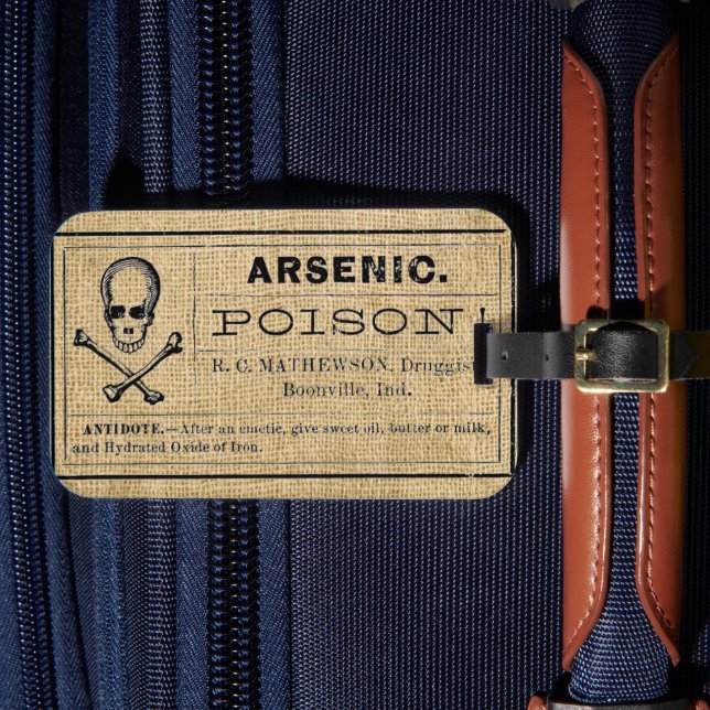 Étiquette À Bagage Étiquette d'arsenic sur Burlap (Insitu Rectoal 4)