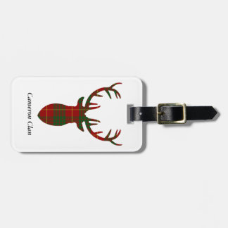 Étiquette À Bagage Étiquette de "andouillers" de tartan de famille de