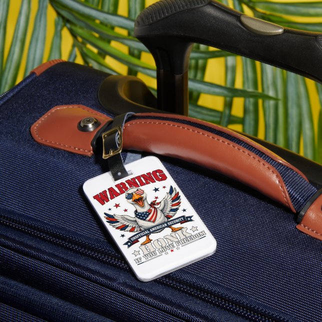 Étiquette À Bagage Étiquette de bagage Angry Goose 4 juillet (Insitu Rectoal 1)