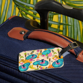 Étiquette À Bagage Étiquette de bagage Atomic Kitty Luau