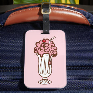 Étiquette À Bagage Étiquette de bagage au soda cerise rétro