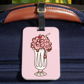 Étiquette À Bagage Étiquette de bagage au soda cerise rétro