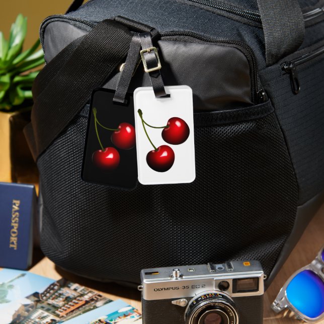 Étiquette À Bagage Étiquette de bagage aux cerises (Recto & Verso)