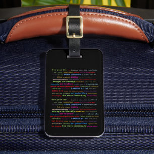 Étiquette À Bagage Étiquette de bagage avec citations motivantes