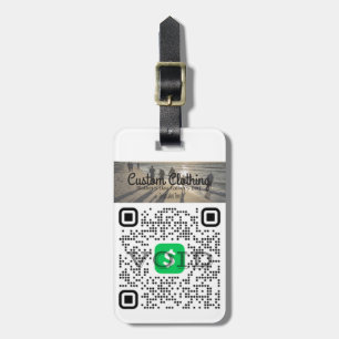 Étiquette À Bagage Étiquette de bagage avec code QR personnalisé pour