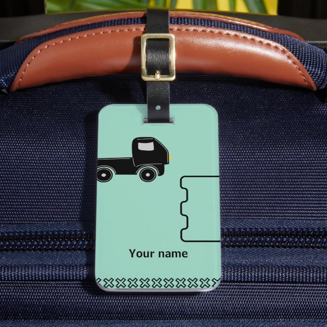 Étiquette À Bagage Étiquette de bagage avec étiquette de nom et illus (Insitu Rectoal 2)
