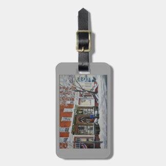 Étiquette À Bagage Étiquette de bagage avec la tête de taureaux dans