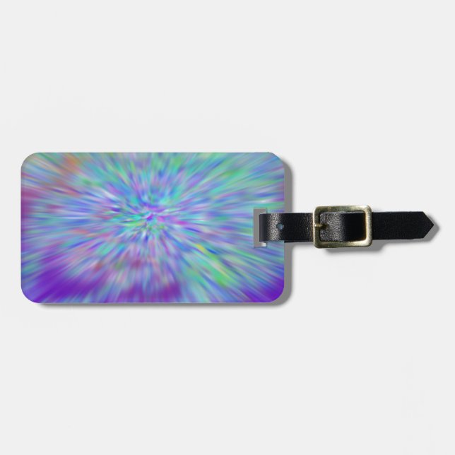 Étiquette À Bagage Étiquette de bagage avec le bracelet en cuir (Devant horizontal)