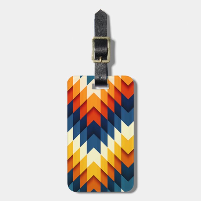 Étiquette À Bagage Étiquette de bagage avec le bracelet en cuir (Devant Vertical)