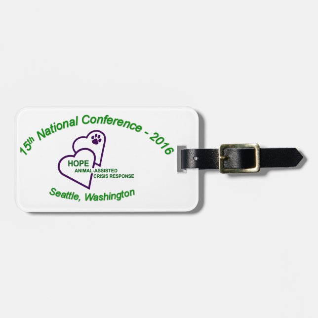 Étiquette À Bagage Étiquette de bagage avec le bracelet en cuir (Devant horizontal)