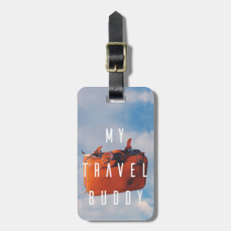 Étiquette À Bagage Étiquette de bagage avec le bracelet en cuir