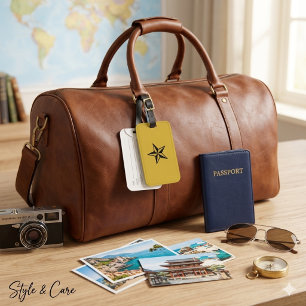 Étiquette À Bagage Étiquette de bagage avec marque d'étoile sur fond
