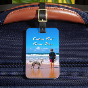 Étiquette À Bagage Étiquette de bagage avec photo de votre animal et 
