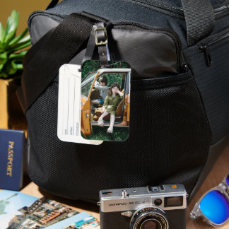 Étiquette À Bagage Étiquette de bagage avec photo personnalisée d'enf