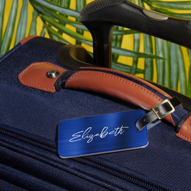 Étiquette À Bagage Étiquette de bagage avec un prénom en écriture mod (Insitu Rectoal 3)