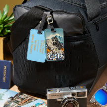 Étiquette de bagage Bigfoot aime Californie person