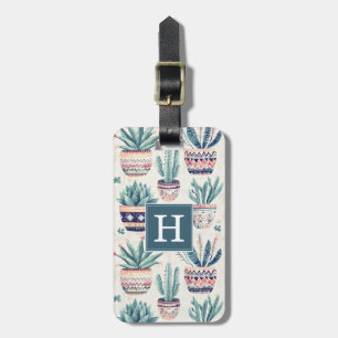 Étiquette À Bagage Étiquette de bagage Boho Succulents et Cactus