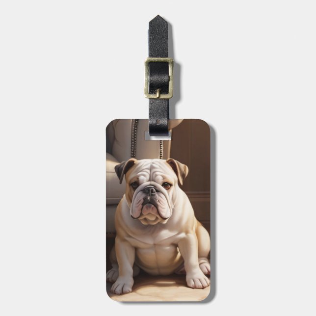 Étiquette À Bagage Étiquette de bagage Bouledogue anglais (Devant Vertical)