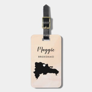 Étiquette À Bagage Étiquette de bagage carte de la République dominic
