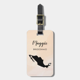 Étiquette À Bagage Étiquette de bagage Carte du Mexique, Bienvenue au