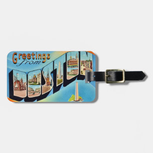 Étiquette À Bagage Étiquette de bagage carte postale de Boston